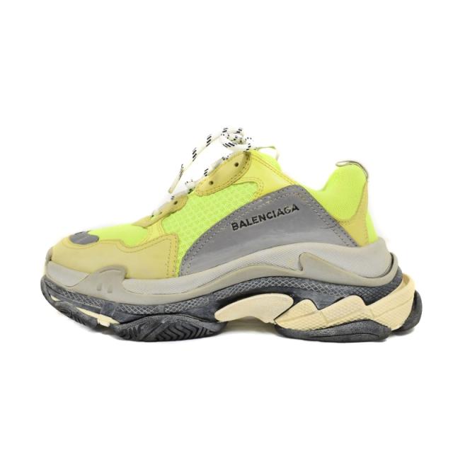 【中古】バレンシアガ BALENCIAGA Triple S トリプルエス スニーカー ダッドシューズ ネオン 40 黄 イエロー 512175