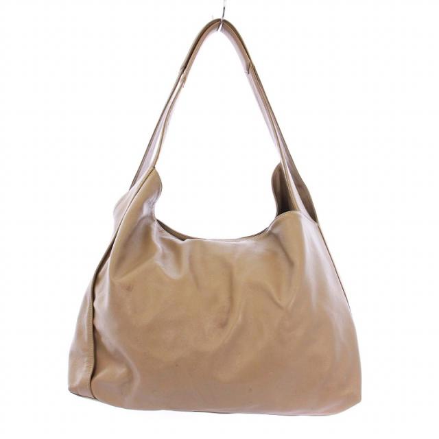 【中古】ディスコード Yohji Yamamoto 23AW ANGULAR BAG アンギュラーバッグ ショルダーバッグ レザー ベージュ 中古】ディスコード Yohji Yamamoto 23AW ANGULAR BAG アンギュラー