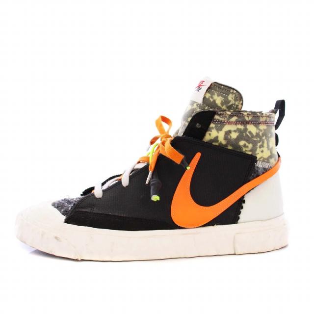 【中古】NIKE READYMADE Blazer Mid Black ブレーザー ミッド ブラック スニーカー US9.5 27.5cm CZ3589-001