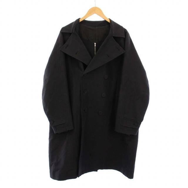 【中古】クードス 19AW Too many Button Trench COAT トゥー メニー ボタン トレンチコート ロング 2 黒 KC19YY01