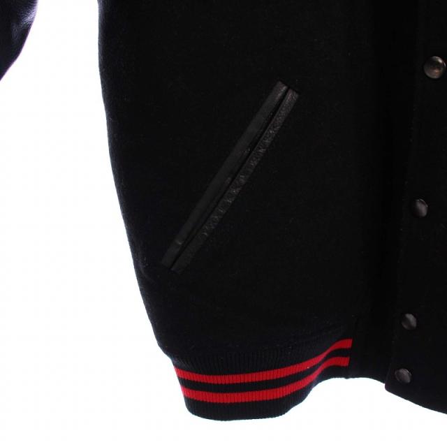 中古】アリクス ALYX LOGO VARSITY JACKET BLACK ロゴバーシティ