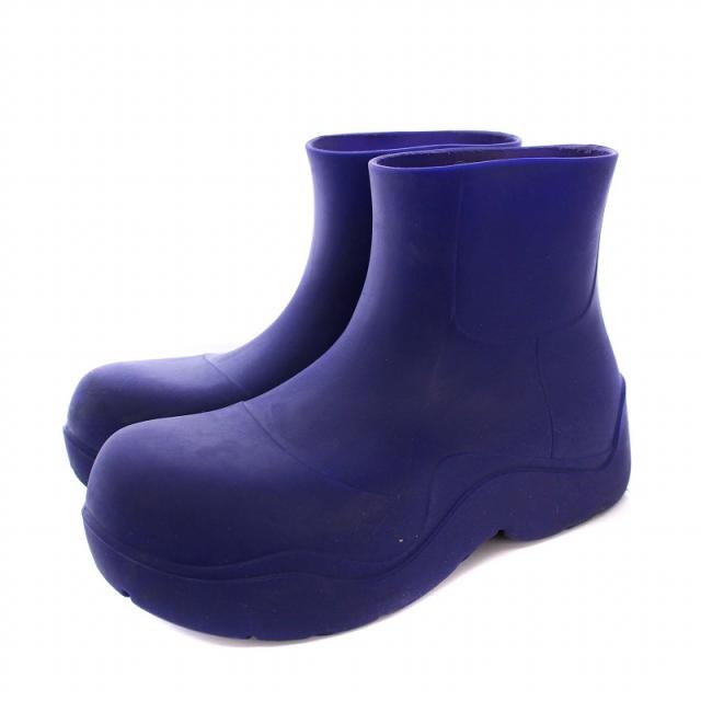 【中古】ボッテガヴェネタ BOTTEGA VENETA パドルアンクル レインブーツ ショート 40 パープル /KH ☆AA★ メンズ 中古】ボッテガヴェネタ BOTTEGA VENETA パドルアンクル レインブーツ