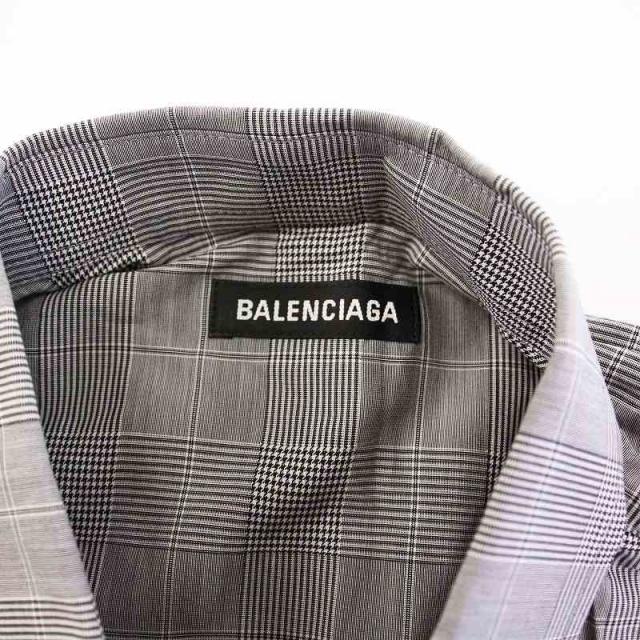 中古】バレンシアガ BALENCIAGA BBロゴ オーバーサイズシャツ 中古】バレンシアガ BALENCIAGA BBロゴ オーバーサイズシャツ