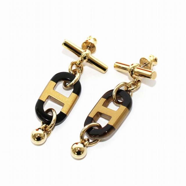 HERMES ゴールド シュル メール ブレスレット ピアスセット HERMES