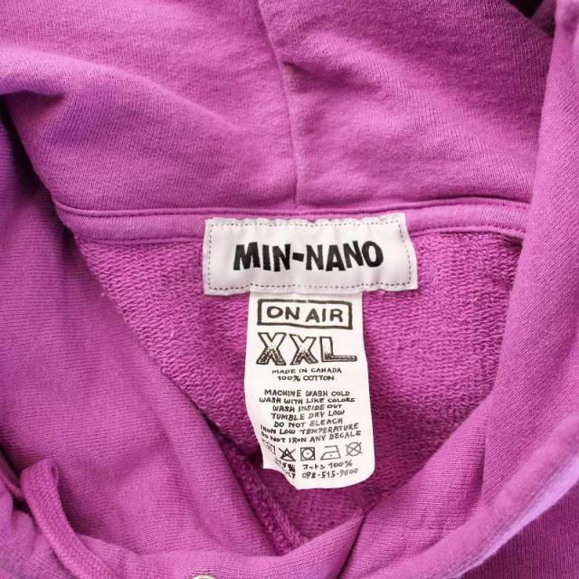 【中古】ミンナノ オンエアベーシックロゴカナディアンフーディ プルオーバーパーカー スウェット 長袖 XXL ピンク 中古】ミンナノ オンエアベーシックロゴカナディアンフーディ プル