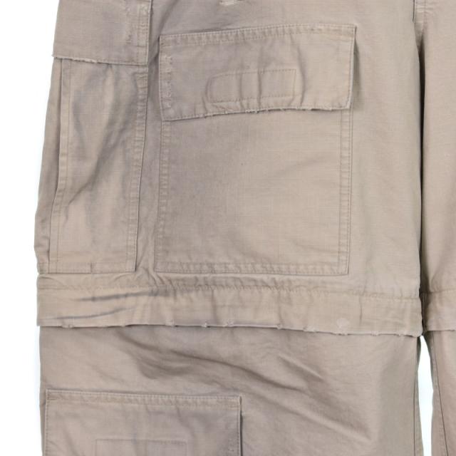 【中古】バレンシアガ BALENCIAGA 23年 LARGE CARGO ラージカーゴ パンツ ダメージ加工 52 ベージュ 773255 ☆AA★_5
