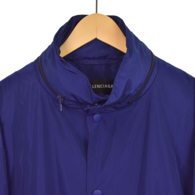 中古】バレンシアガ BALENCIAGA 18年製 バックロゴ ナイロンジャケット