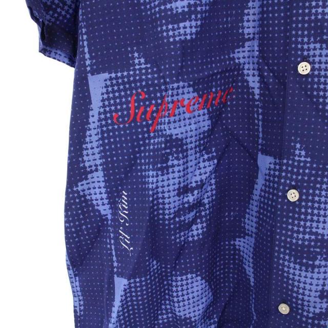 【中古】シュプリーム SUPREME 22SS LIL KIM SHIRT シャツ 半袖 総柄 L 青 /KH ☆AA★ メンズ_4