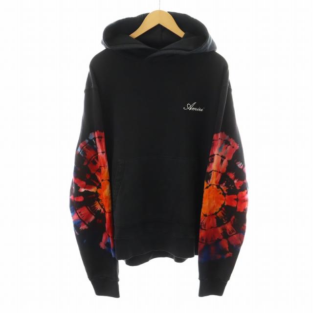 中古】アミリ AMIRI パーカー プルオーバー タイダイ染め XL 黒