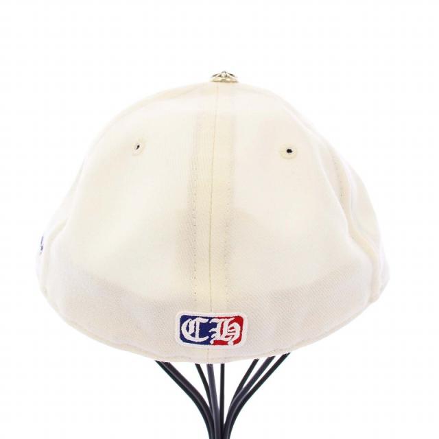 【中古】クロムハーツ CHROME HEARTS VINYHEART BASEBALLCAP ベースボールキャップ 野球帽 クロス 59.6cm 赤 白