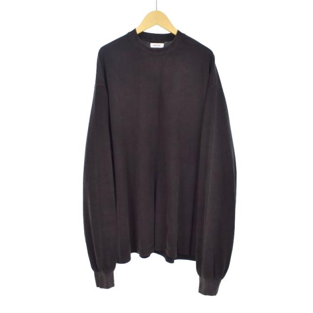 【中古】ベイシックス BASICKS Tシャツ カットソー 長袖 ロンT USED加工 S 黒 ブラック メンズ