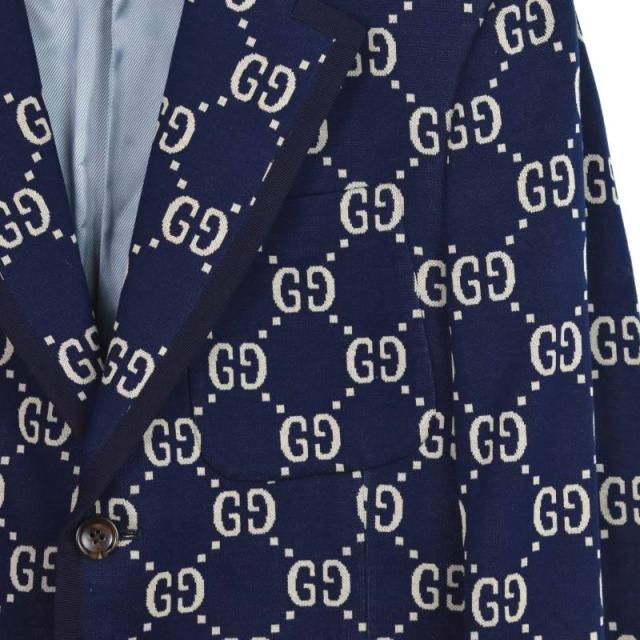 中古】グッチ GUCCI 18年製 GGジャガード テーラードジャケット