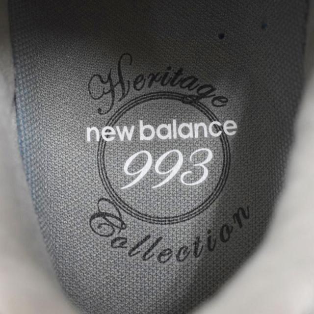 【中古】ニューバランス NEW BALANCE 993 Made in USA スニーカー ローカット 27.5cm グレー MR993GL メンズ