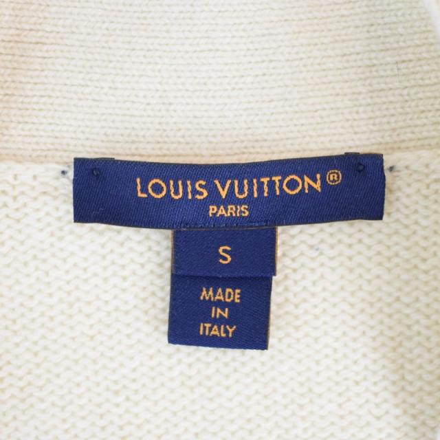 【中古】ルイヴィトン LOUIS VUITTON 24年製 ジュエルボタン カーディガン カシミヤ S ホワイト RW241WB LMT FQKC93_3