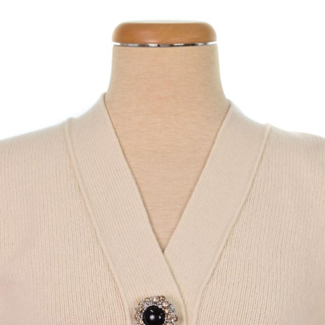 【中古】ルイヴィトン LOUIS VUITTON 24年製 ジュエルボタン カーディガン カシミヤ S ホワイト RW241WB LMT FQKC93_5