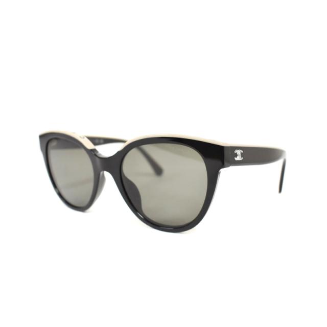 【中古】シャネル CHANEL サングラス バタフライ シェイプ アイウェア ココマーク 54□20 140 黒 ブラック 5414-A