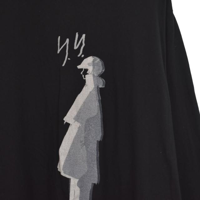 中古】ヨウジヤマモトプールオム 25SS SINGLE JERSEY PRINT LONG 