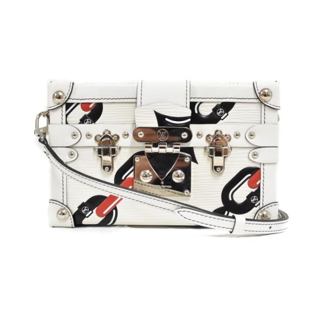【中古】ルイヴィトン LOUIS VUITTON エピレザー プティット・マル ショルダーバッグ 白 ホワイト レディース