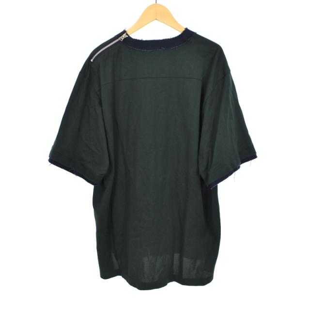 中古】サカイ sacai 22SS Tシャツ カットソー 半袖 Sロゴ ジップ 2 緑