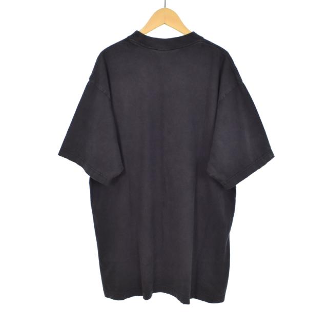 【中古】バレンシアガ BALENCIAGA 23SS カレッジプリント ミディアムフィット Tシャツ 半袖 ダメージ加工 XS 739784_1