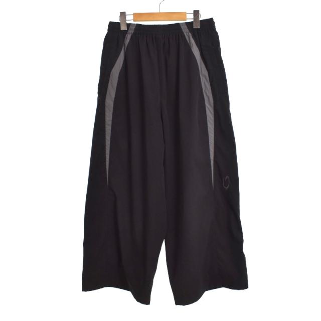 【中古】バレンシアガ BALENCIAGA 25SS トラックワイドロングパンツ XXS 黒 ブラック 814579 ☆AA★ メンズ