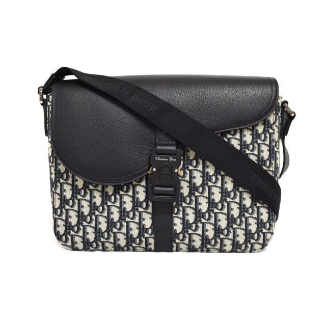 【中古】クリスチャンディオール サドル フラップ付き メッセンジャーバッグ ミディアム ショルダーバッグ オブリーク