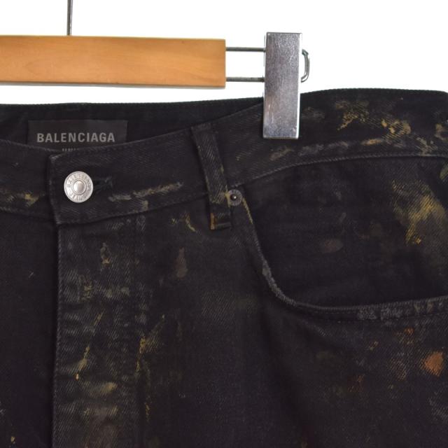 BALENCIAGA 21AW デストロイ バギー コットン デニムパンツ BALENCIAGA