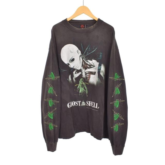 【中古】未使用品 セントマイケル 24AW 攻殻機動隊 ロングスリーブ Tシャツ カットソー ロンT プリント ダメージ加工