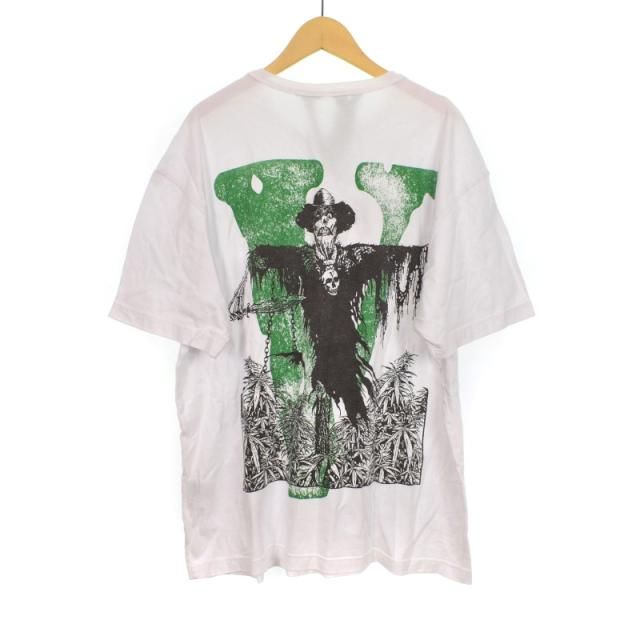 【中古】ヴィーロン VLONE SuperiorCrow Tシャツ 半袖 プリント L 白 ホワイト ☆AA★ メンズ 中古】ヴィーロン VLONE SuperiorCrow Tシャツ 半袖 プリント L 白