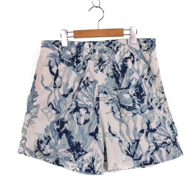 【中古】ルイヴィトン LOUIS VUITTON 23AW モノグラム グラフィック ショートパンツ 総柄 L 白 RM232M ZP7 HPW02W