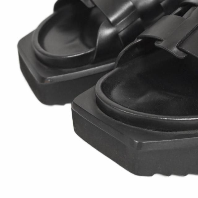 【中古】リックオウエンス Rick Owens Turbo Cyclop Sandals プラットフォーム サンダル 40 黒 ブラック RU01B1879LE_3