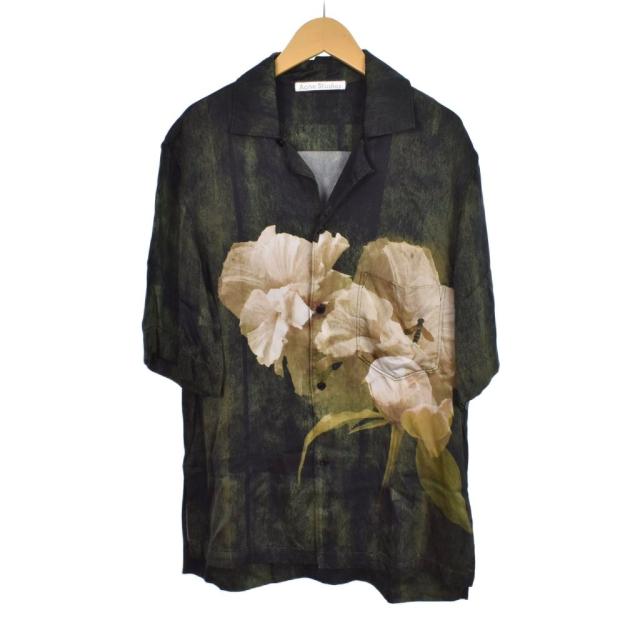 【中古】アクネ ストゥディオズ Acne Studios 21SS SIMON FLORAL PRINT SHIRT オープンカラーシャツ FN-MN-SHIR000403