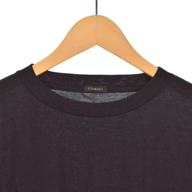 中古】コモリ COMOLI 25SS サマーウール 半袖 Tシャツ 2 黒 ブラック