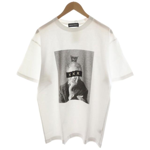 【中古】未使用品 ゴッドセレクション トリプルエックス GOD SELECTION XXX Tシャツ カットソー 半袖 プリント L 白