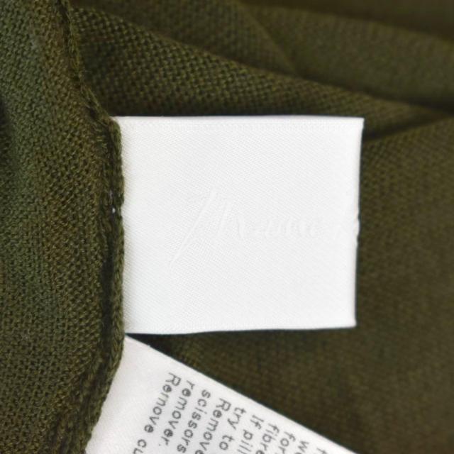 【中古】マメクロゴウチ Mame Kurogouchi 24FW コード刺繍 カフス ニット セーター 長袖 2 カーキ MM24FW-KN033_3