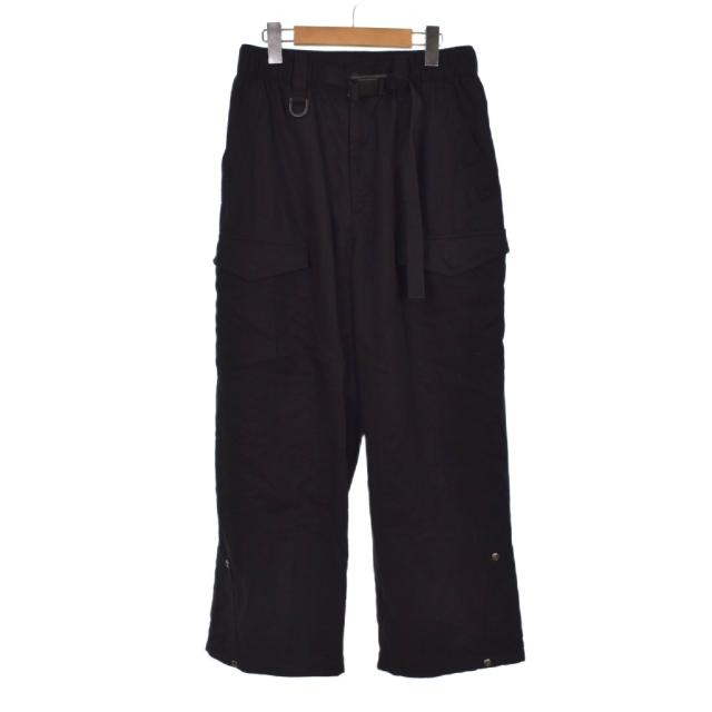 【中古】ワイスリー Y-3 WASHED TWILL PANTS ウォッシュドツイルパンツ カーゴパンツ S 黒 ブラック JD3522 メンズ