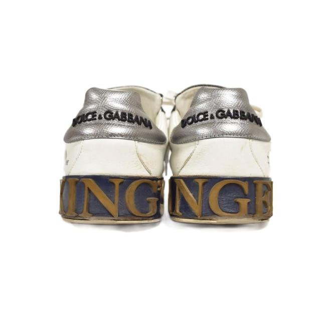 【中古】ドルチェ&ガッバーナ ドルガバ DOLCE&GABBANA ポルトフィーノシリーズ ナッパカーフスキン スニーカー 6 白_2
