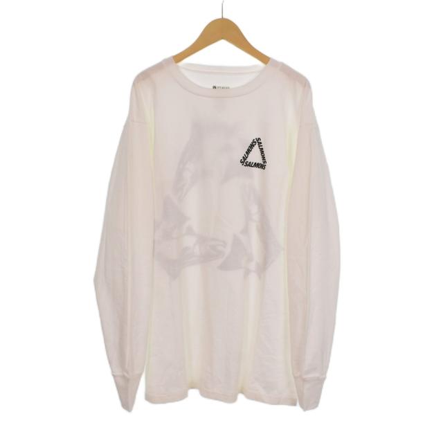 【中古】アークテキサス ARC'TEXAS SALMONS TRIANGLE L/S TEE Tシャツ カットソー 長袖 ロンT L 白 ホワイト メンズ
