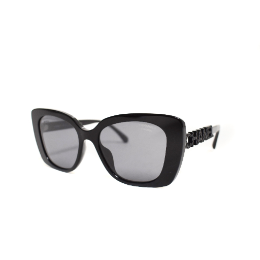 【中古】シャネル CHANEL サングラス アイウェア ロゴ 53□17 140 黒 ブラック ☆AA★ レディース