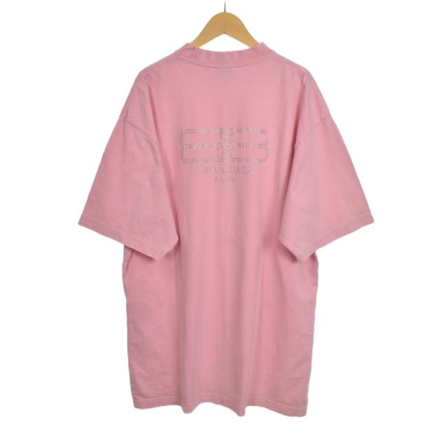【中古】バレンシアガ BALENCIAGA 22年製 BB PARIS Oversize T-shirt オーバーサイズ Tシャツ 半袖 XS ピンク 739784_1