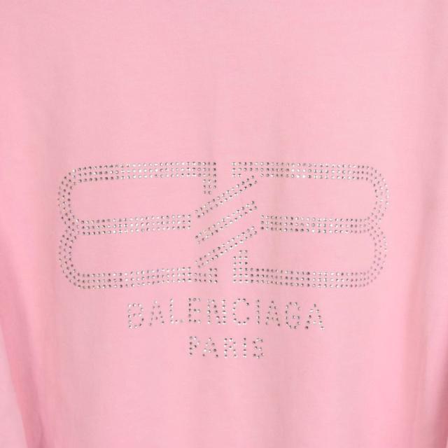 【中古】バレンシアガ BALENCIAGA 22年製 BB PARIS Oversize T-shirt オーバーサイズ Tシャツ 半袖 XS ピンク 739784 中古】バレンシアガ BALENCIAGA 22年製 BB PARIS Oversize T-shirt