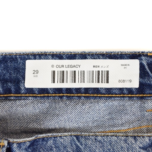 【中古】アワーレガシー OUR LEGACY 25SS THIRD CUT ジーンズ デニムパンツ 29 青 ブルー M2255TCD ☆AA★ メンズ ジーンズ・デニムパンツ