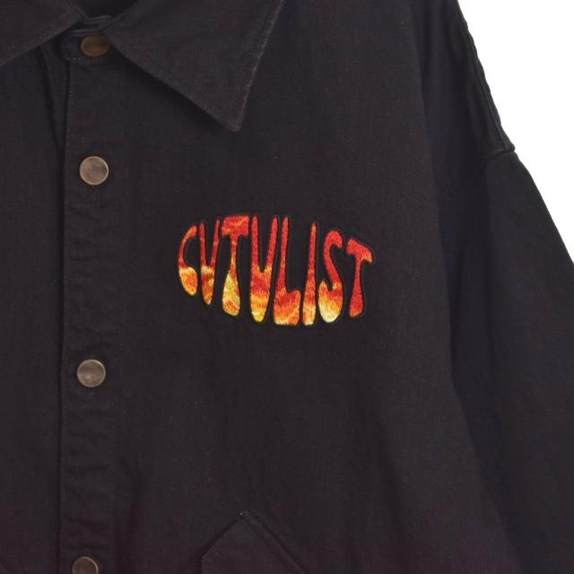 中古】カタリスト CVTVLIST デニムシャツ ジャケット 半袖 ロゴ 中古】カタリスト CVTVLIST デニムシャツ ジャケット 半袖 ロゴ