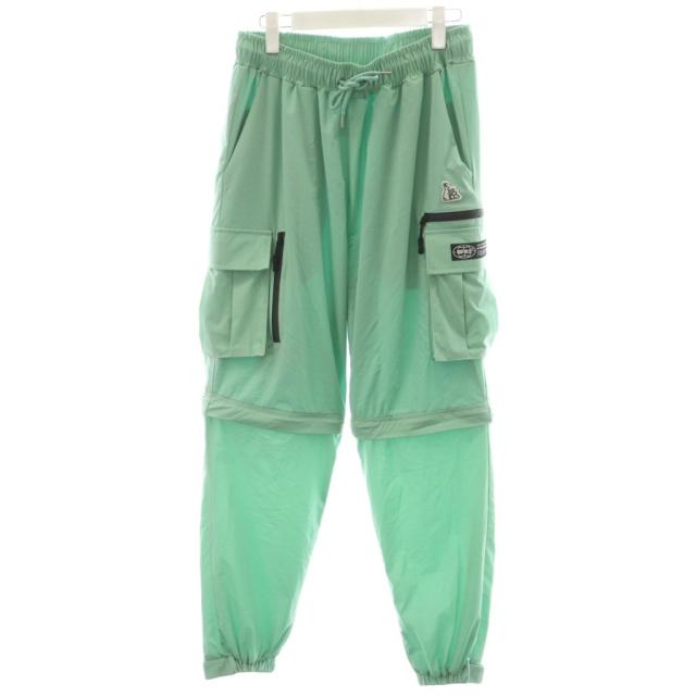 【中古】FR2 ジョガーパンツ カーゴパンツ ロゴ ワッペン L 水色 ライトブルー FRP337 /AN38 メンズ