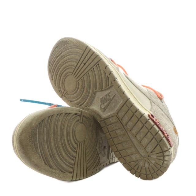 【中古】ナイキ NIKE × オフホワイト ダンク ロー スニーカー シューズ US10.5 28.5cm グレー 白 DJ0950-119