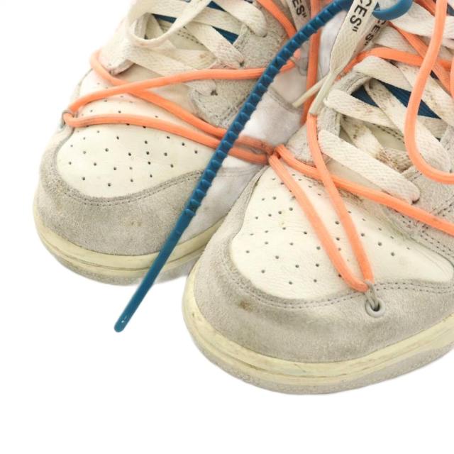 【中古】ナイキ NIKE × オフホワイト ダンク ロー スニーカー シューズ US10.5 28.5cm グレー 白 DJ0950-119