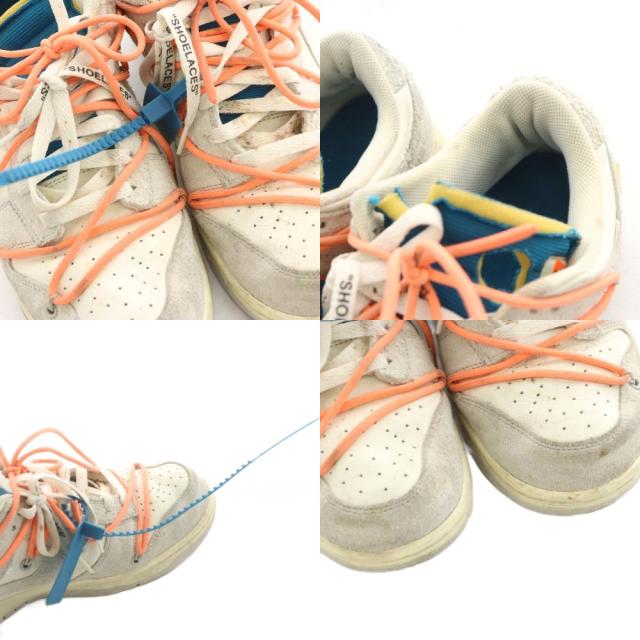 【中古】ナイキ NIKE × オフホワイト ダンク ロー スニーカー シューズ US10.5 28.5cm グレー 白 DJ0950-119