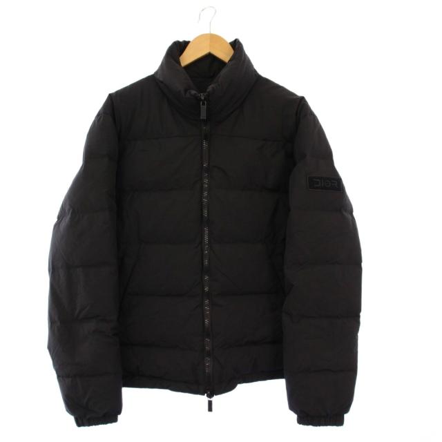 【中古】ディオールオム Dior HOMME 空山基 ダウンジャケット アウター ロゴワッペン 46 黒 933C442A4560 /KH メンズ
