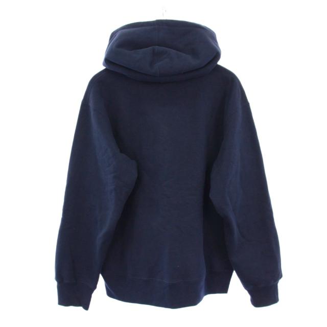 【中古】シュプリーム 22AW Tag Hooded Sweatshirt タグフーディスウェットシャツ プルオーバーパーカー 長袖 M 紺_1