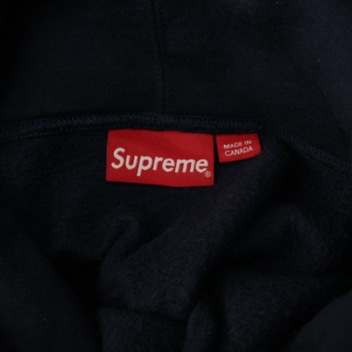 【中古】シュプリーム 22AW Tag Hooded Sweatshirt タグフーディスウェットシャツ プルオーバーパーカー 長袖 M 紺_2